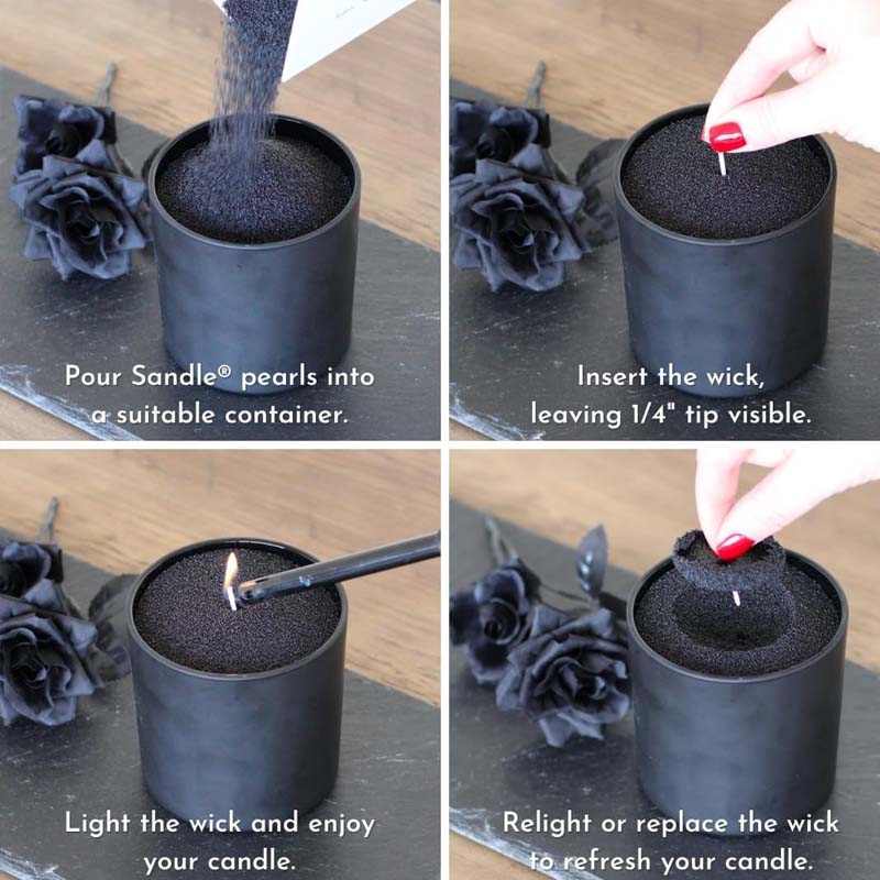 Black Candle Sand with Wick, 2 - Candle Making Products ulasan dan harga